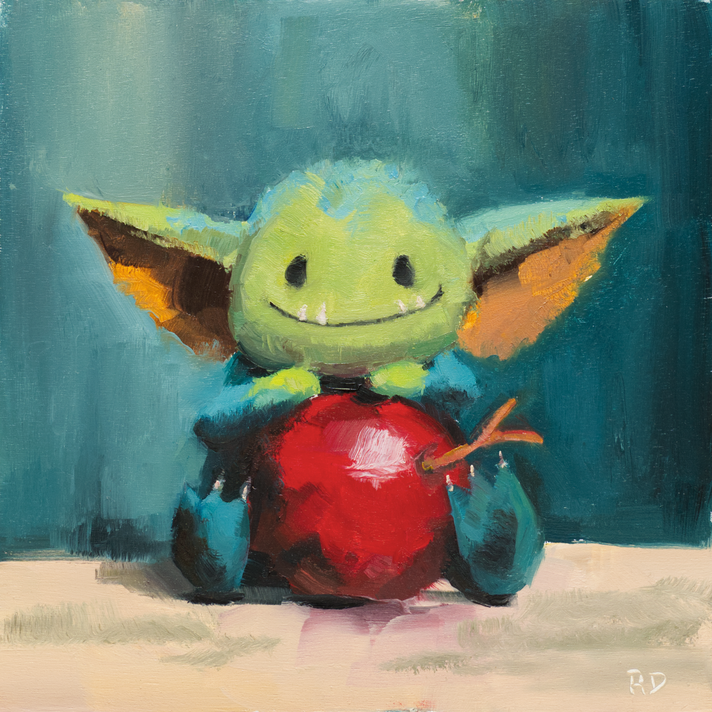 Golby and the berry - Original oil painting