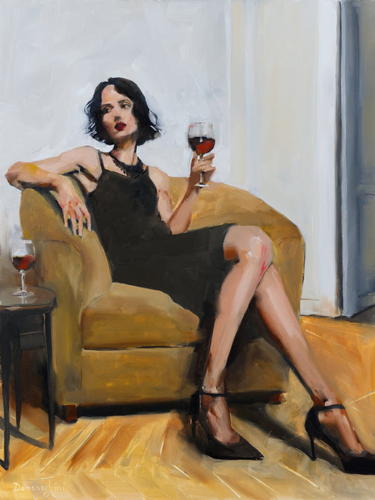 Crimson Interlude - Original oil painting